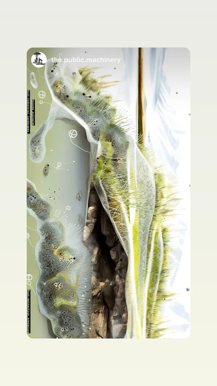 Story by the.public.machinery: a drawing of moss and water