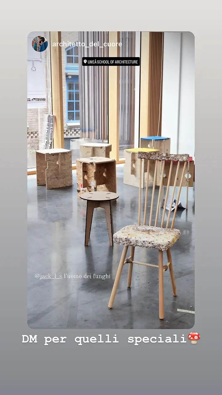 Story: the REishi chair on show at the furniture fair